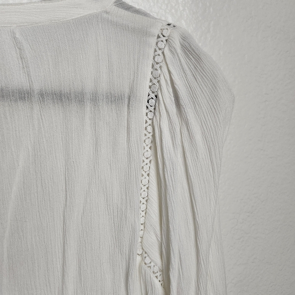 Gap Peasant Top Women's Size Large Crochet Lace - Picture 7 of 11